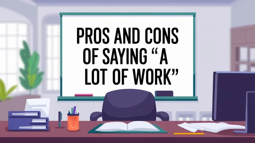 Pros and Cons of Saying "A Lot of Work"