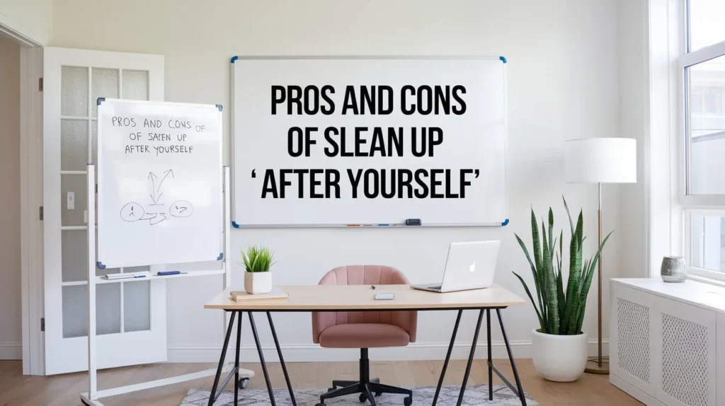 Pros or Cons of Saying "Clean Up After Yourself"