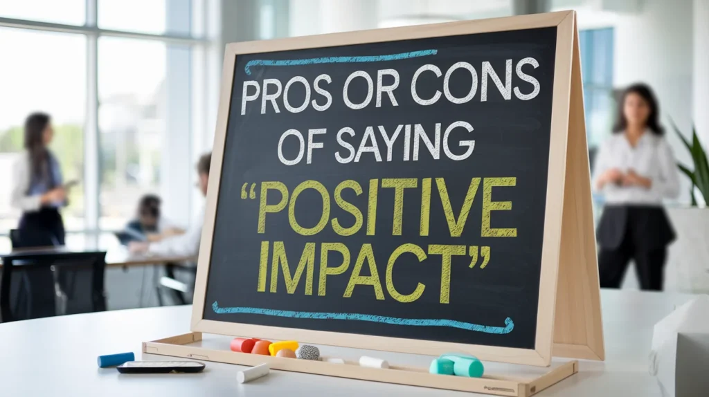 Pros or Cons of Saying "Positive Impact"