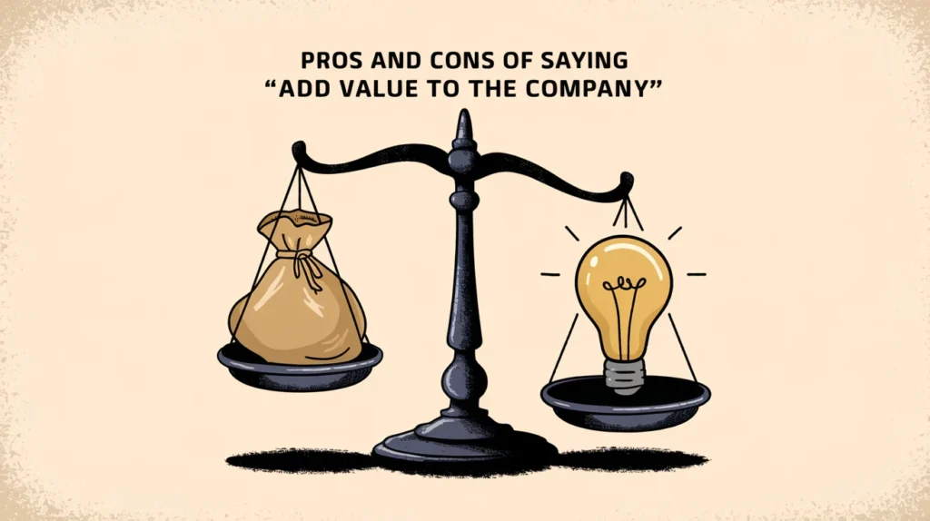 Pros and Cons of Saying "Add Value to the Company"