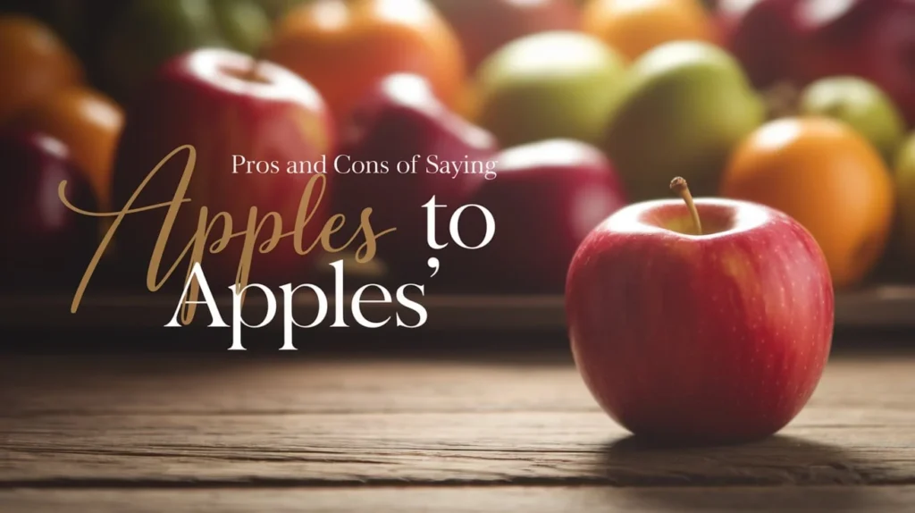 Pros and Cons of Saying “Apples to Apples”