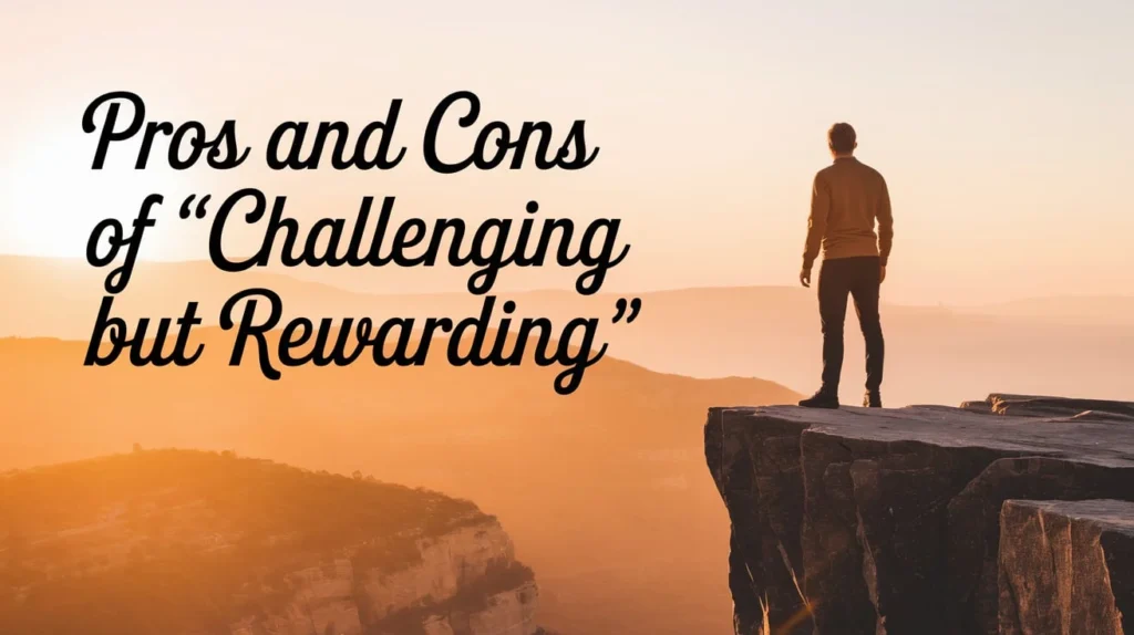Pros and Cons of Saying “Challenging But Rewarding”