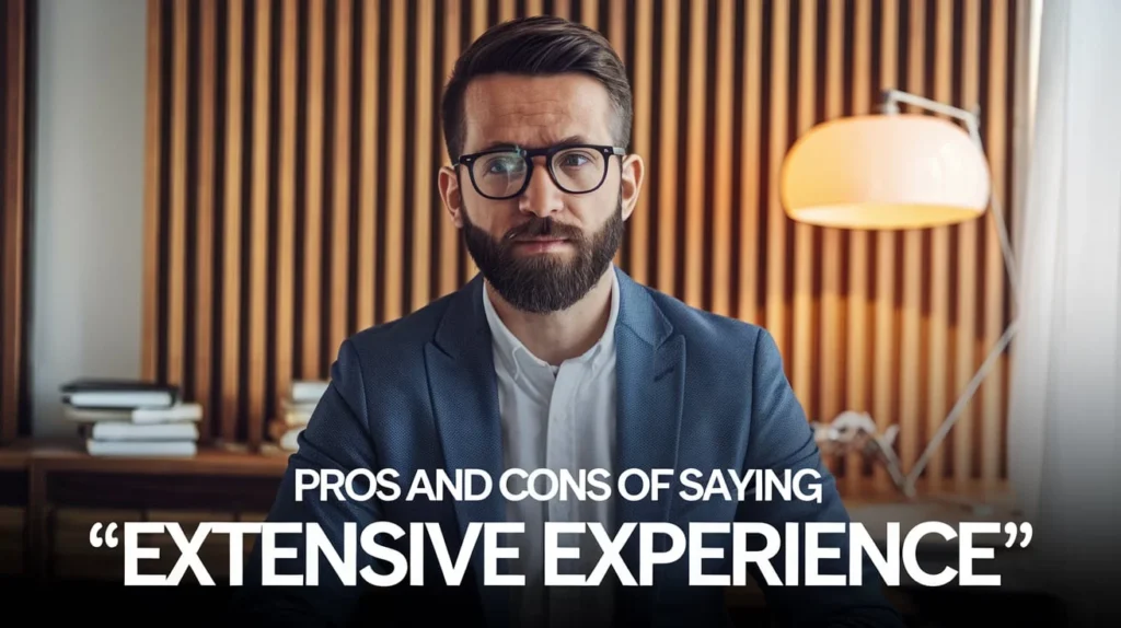 Pros and Cons of Saying "Extensive Experience"