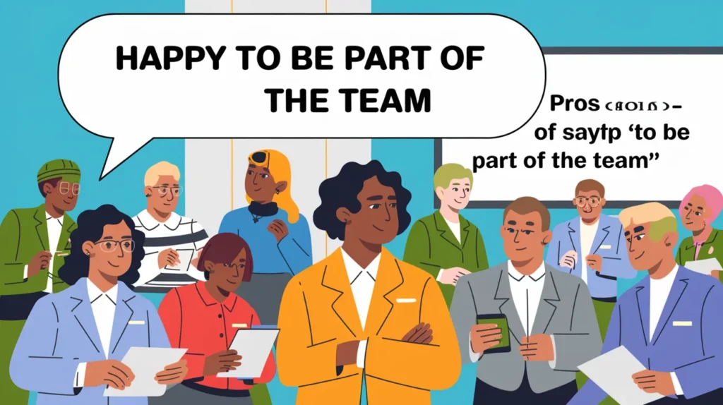 Pros and Cons of Saying "Happy to Be Part of the Team"