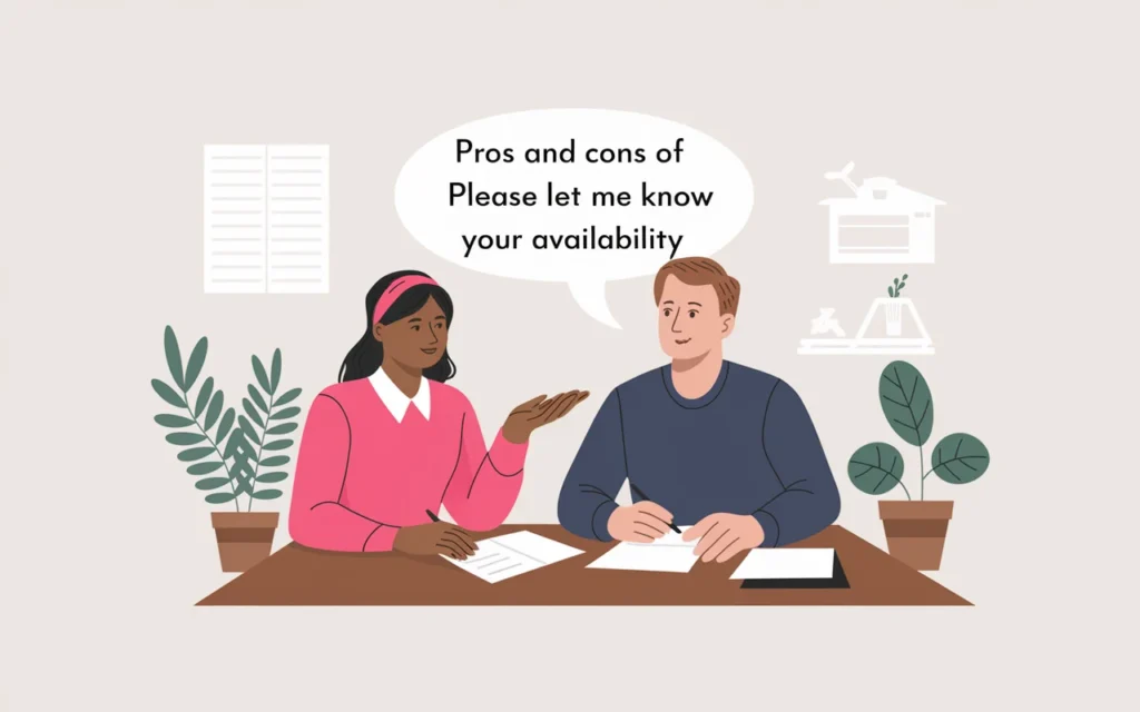 Pros and Cons of Saying "Please Let Me Know Your Availability"