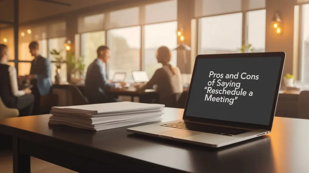 Pros and Cons of Saying “Reschedule a Meeting”