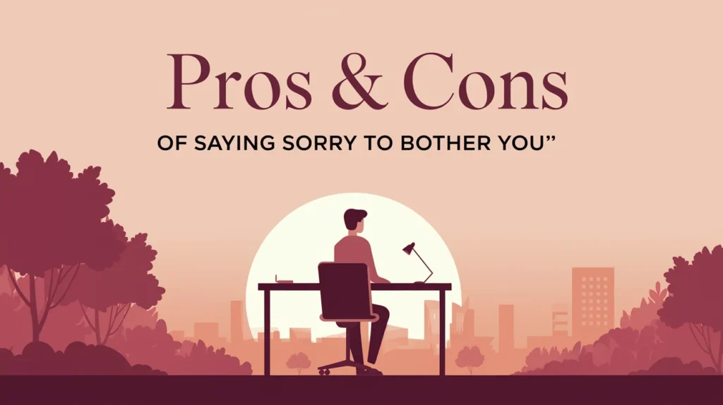 Pros & Cons of Saying “Sorry to Bother You”