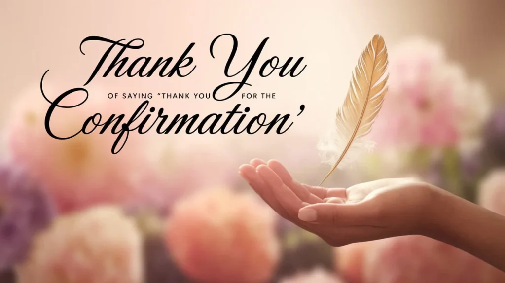 Pros and Cons of Saying “Thank You for the Confirmation”