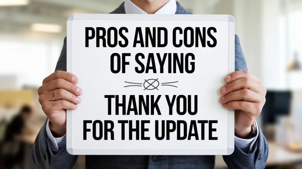 Pros and Cons of Saying “Thank You for the Update”