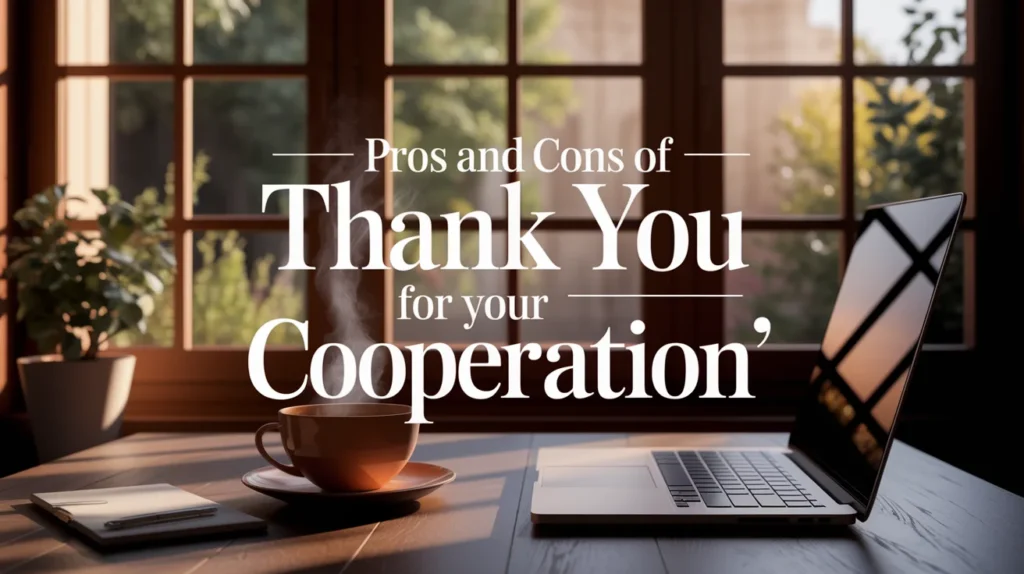 Pros and Cons of Saying "Thank You for Your Cooperation"