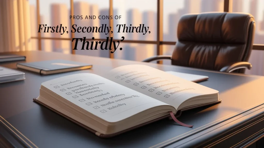 Pros and Cons of Using “Firstly, Secondly, Thirdly”