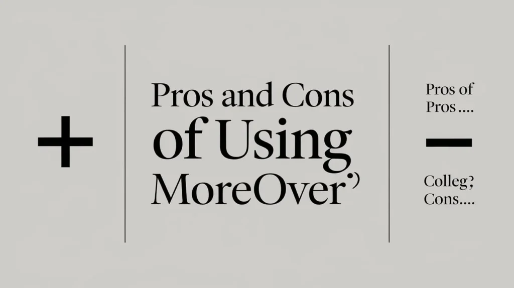 Pros and Cons of Using “Moreover”