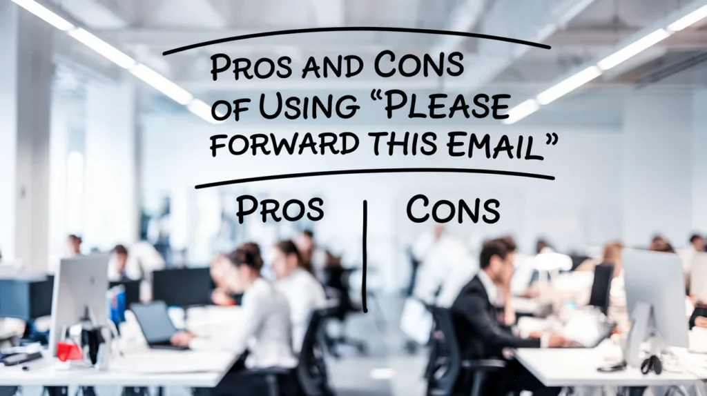 Pros and Cons of Using "Please Forward This Email"