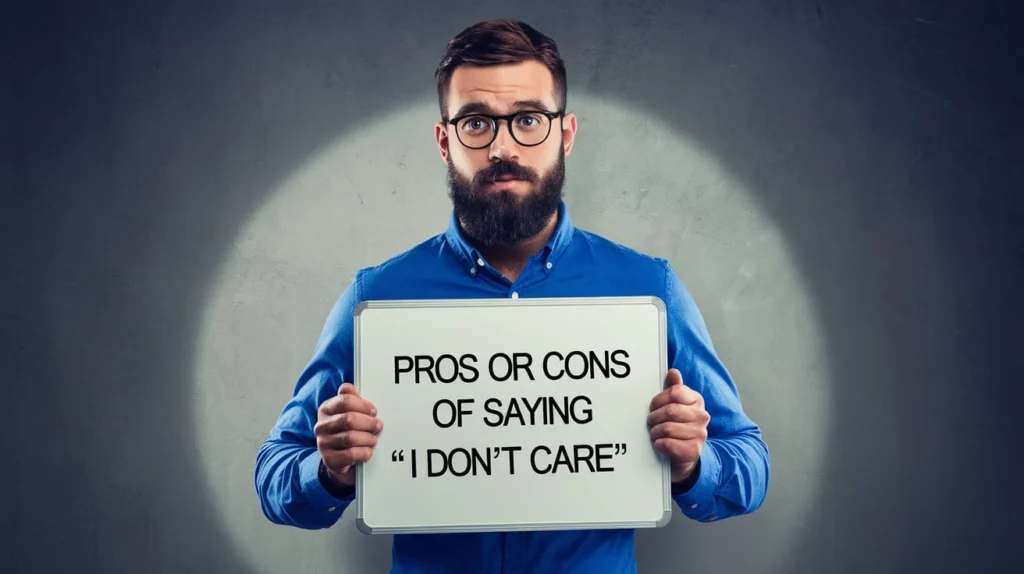 Pros or Cons of Saying "I Don’t Care"