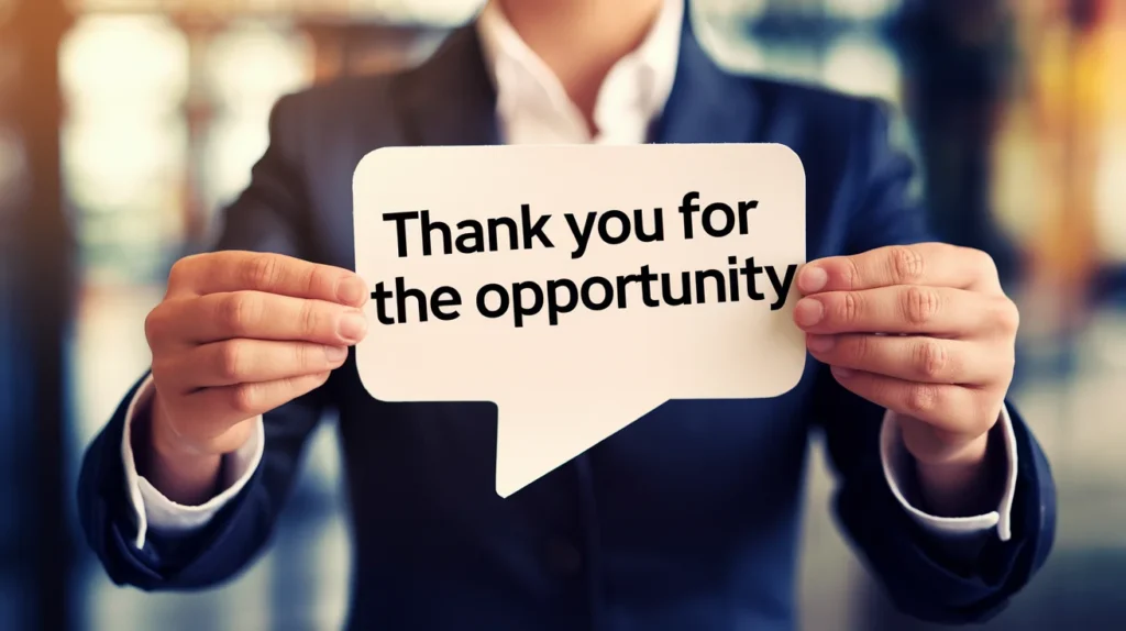 Pros or Cons of Saying “Thank You for the Opportunity”