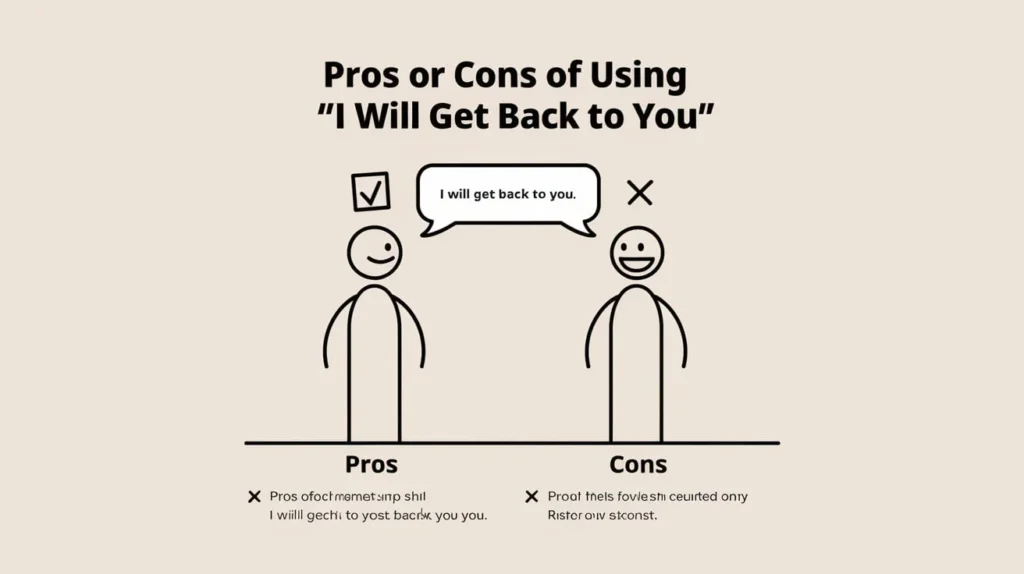 Pros or Cons of Using “I Will Get Back to You”