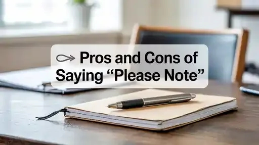Pros and Cons of Saying “Please Note”