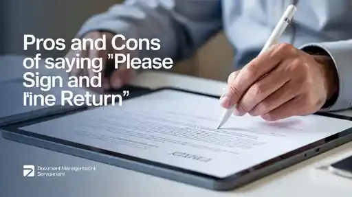 Pros and Cons of Saying “Please Sign and Return”