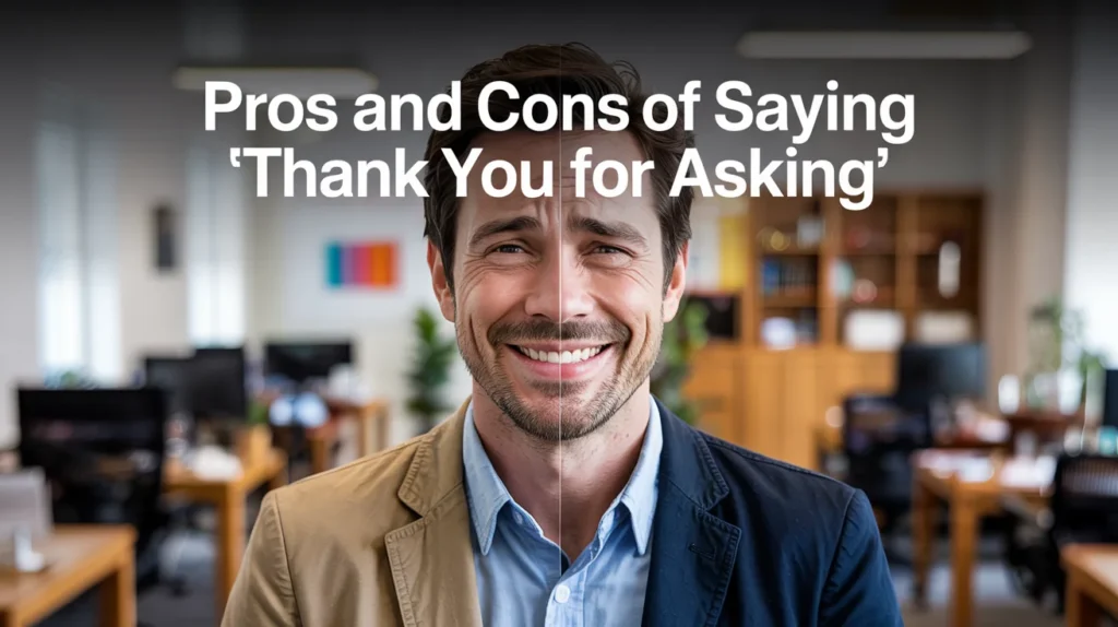 Pros and Cons of Saying "Thank You for Asking"